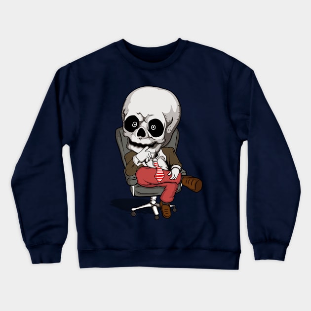 Sitting skull Crewneck Sweatshirt by Budibaliski